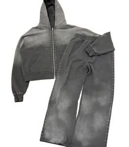 Chándal Deportivo con Capucha para Hombre, Personalizado, de Invierno, Color Sólido, Informal, a la Moda, 100% Algodón, Transpirable, Ligero, Talla Adulto - Product Image 1