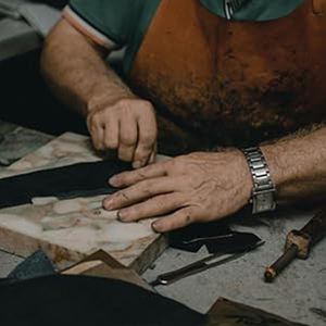 สายรัดข้อมือสำหรับยกน้ำหนัก สายรัดข้อมือสำหรับออกกำลังกาย สายรัดยกน้ำหนักสำหรับเดดลิฟท์ พาวเวอร์ลิฟท์ หนังวัวสองชั้น - Product Image 6