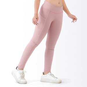 Legging de sport taille haute 2026 avec cordon de serrage, poches latérales et arrière, extensible dans les quatre sens, anti-transpiration, personnalisable, écologique, vente en gros - Product Image 5