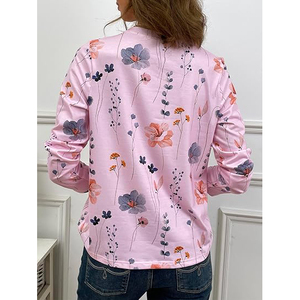 Vêtements pour femmes, décontractés, confortables, doux, en coton mercerisé tricoté 220g, impression numérique, respirants, longs, tendance, streetwear, mode - Product Image 2