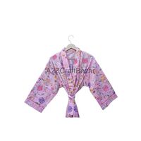 Robe de bain longue en coton 100% faite à la main en Inde, style bohème vintage pour femmes, imprimé floral, respirante, douce, col en V