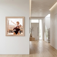 Cadre photo rectangulaire en bois clair |   Céréales naturelles |   Impression de voyage à Venise |   Présentoir mural de table |   Vente en gros B2B
