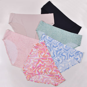 Sous-vêtements pour femmes en coton de bambou imprimés avec un logo personnalisé, taille mi-haute, tissu fin et doux, confort quotidien, fabrication ODM - Product Image 6