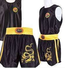 Uniformes de boxe en satin personnalisés professionnels Kick Boxing Shorts et gilets avec logo personnalisé - Product Image 5