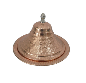 Vente chaude aluminium et fer luxe forme ronde Tajeen avec couvercle et Ghundi F354 cuivre finition Antique à la main - Product Image 5