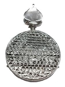 <b>Angel</b> Halo Pendant Necklace with Birthstone Center - Product Image 5