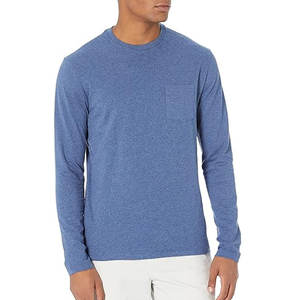 เสื้อยืดมีกระเป๋าแขนยาวเฮเทอร์สีฟ้าแปซิฟิกสีฟ้าว่างเปล่าและสีผสมดีไซน์ใหม่ - Product Image 1