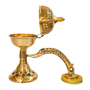 Quemador de Incienso de Latón Puro de Alta Calidad con Grabado y Acabado Pulido, Quemador de Lobán Tradicional de Latón Vintage para Decoración del Hogar - Product Image 6