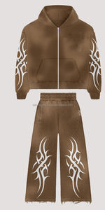 Ropa informal de calle para hombre, chándal estampado, Conjunto de sudadera con capucha, Jogger transpirable con cuello con capucha, fabricado por marca - Product Image 2