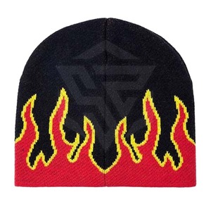 Vente en gros 2025 Bonnet en tricot unisexe chaud d'hiver avec lettre en jacquard style Hip Hop personnalisé avec logo brodé Design grande taille - Product Image 5