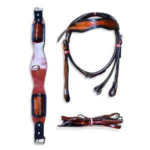 Vente en gros de selle de créateur en cuir véritable pour l'équitation couleur marron noir fabricant indien de dessus - Product Image 3