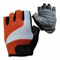Guantes Deportivos para Ciclismo y Motociclismo, con Protección de Palma de Cuero PU, Antideslizantes, Correa de Muñeca Ajustable, Diseño de Cinco Dedos