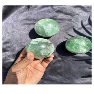 Nouvelle sphère de fluorite verte, boule de cristal sculptée, agate de Mirani, pierre précieuse, thème féerique, décoration de la maison et cadeau - Product Image 4