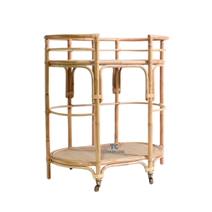 ¡Producto caliente al por mayor! Carrito de Bar de ratán, carrito de comedor de ratán, carrito de servicio para restaurante, mesa auxiliar, proveedor de Vietnam - Product Image 2
