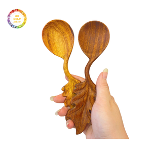 Cuillère en bois de haute qualité, outil de cuisine, design durable, surface polie, adaptée aux marchés de gros et d'exportation - Product Image 4