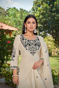 Kurti ชุดใส่ทำงานลำลองทันสมัยสำหรับเด็กผู้หญิงเนื้อผ้านุ่มและดีไซน์แขนแฟนซี - Product Image 6