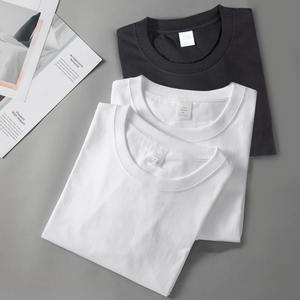 Camiseta 100% de algodón personalizada para hombre Camiseta básica en blanco con patrón de letras Sus tarjetas con logotipo ofrecidas para imprimir - Product Image 4