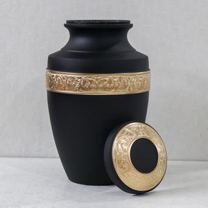 Urna de cremación para adultos de latón clásico de alta calidad, cinta rosa, Impresión de cáncer, suministro funerario grabado personalizado, modelo de Metal - Product Image 4