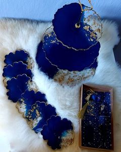 แผ่นรองแก้วเรซินทำมือปรับแต่งสีได้สำหรับชุดโต๊ะเสื่อในครัว - Product Image 6