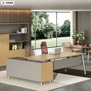 Escritorio Ejecutivo Moderno en Forma de L para Oficina, Marca JIUSHUN, Venta al por Mayor para Directores y Jefes - Product Image 3