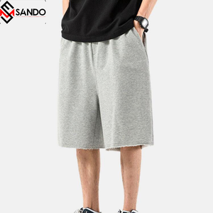 Pantalones cortos de felpa francesa unisex con lavado ácido, ropa de calle con diamantes de imitación y logotipo personalizado, pantalones Cargo, tela de malla disponible XS para hombre - Product Image 6