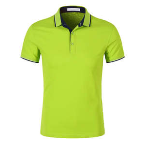 Vêtements de sport Couleur unie Vente chaude Vêtements décontractés Entraînement 100% coton Logo brodé personnalisé Nouvelle mode Polo homme en vente - Product Image 1