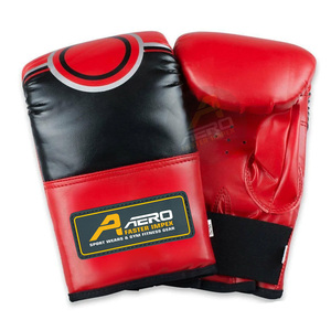Gants de boxe Aero Faster Impex PU anti-boulochage, rouge et noir, équipement d'entraînement durable pour la boxe et le sparring, toutes saisons - Product Image 1