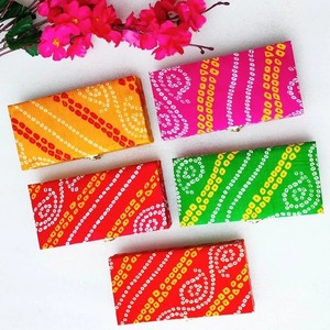 Caja de madera Bandhej, regalo de devolución de fiesta para invitados, boda, favores de Mehndi Haldi, obsequios de despedida de soltera, Idea de regalo, cajas de frutas secas Eid - Product Image 3