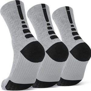 Chaussettes Crew en coton de qualité supérieure absorbant la sueur et confortables pour un usage quotidien et des activités d'entraînement sportif - Product Image 2