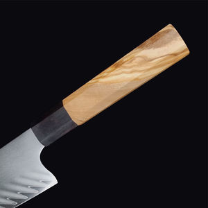 Couteau de chef en acier à haute teneur en carbone forgé à la main Pro Sharp couteau de cuisine en bois d'olivier vente en gros personnalisé OEM ODM usine de coutellerie - Product Image 4