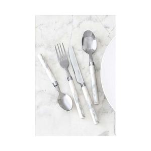 Juego de cubiertos de consola, vajilla con mango de cuello fino, juego de cubiertos de plata elegante con mango plano y grueso - Product Image 5