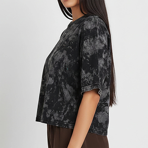 Camiseta moderna para mujer con lavado ácido, material de algodón suave, costuras de calidad y camiseta para mujer con lavado ácido que ofrece un uso cómodo. - Product Image 5