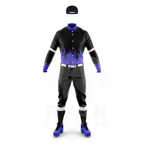Conjunto de uniforme de béisbol impreso transpirable de alta calidad, ropa de equipo personalizable, 100% poliéster, precio al por mayor - Product Image 1