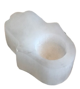 เชิงเทียนคริสตัลเซเลไนต์สีขาวธรรมชาติรูปทรงมือของตกแต่งบ้าน - Product Image 1