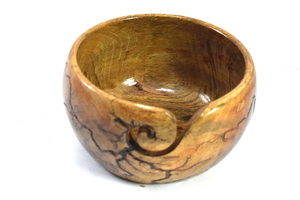 ชามไหมพรมทำจากไม้และเรซินดีไซน์รอยแตกสีฟ้าชามถักไหมพรมสำหรับให้เป็นของขวัญ - Product Image 2