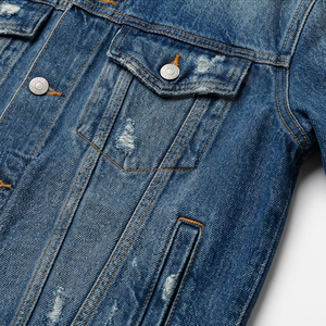 Veste en jean pour homme personnalisée, veste en jean décontractée unie, vente chaude, veste en jean élégante pour homme, veste en jean unie, veste de mode pour adultes - Product Image 5