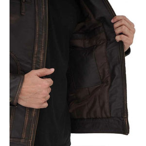 Nouvelle mode de veste en cuir pour hommes veste en cuir véritable de style fermeture éclair pour hommes veste en cuir de qualité supérieure - Product Image 5