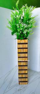 Grand Vase à Fleurs en Bois Naturel Rustique Surdimensionné pour Salon, Couloir et Décoration Intérieure - Product Image 2