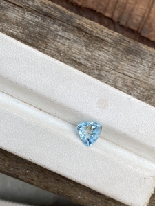 พลอยอความารีนธรรมชาติขนาด7มม. ตัดเป็นล้านล้านชิ้นอัญมณีเจียระไนเพชรพลอยหลวมสำหรับทำเครื่องประดับ1.11กะรัต - Product Image 2