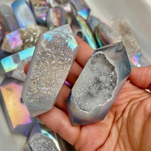 โมเดลคริสตัลอเมทิสต์ขนาดเล็กของ Aura DT แกะสลักด้วยมืองานฝีมือแนววินเทจ - Product Image 1