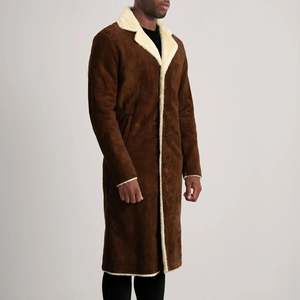 Kolby Brown <b>Men's</b> Suede <b>Shearling</b> <b>Coat</b> - Product Image 2