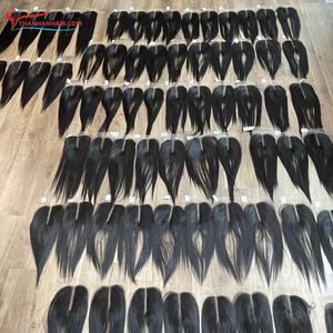 ¡GRAN VENTA! Cierre de encaje negro recto y extensiones de cabello frontal cabello crudo vietnamita de Thanh An Hair listo para enviar - Product Image 6