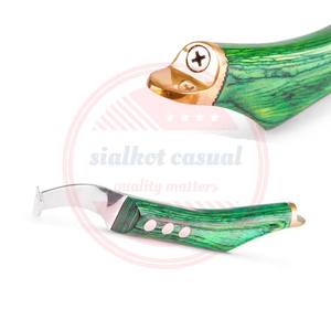 Couteau à sabot de maréchal-ferrant de qualité supérieure lames à Double tranchant couteaux à sabot de coupe de cheval en acier couteau à manche en bois - Product Image 6