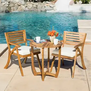 Finition Acacia Bois d'acacia 3Pc Bistro Set- Hotsales 2024