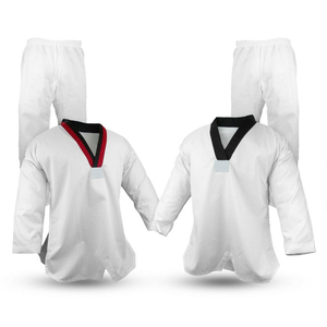 ชุดเครื่องแบบเทควันโดแบบมืออาชีพผ้าคอตต้อนแบบแห้งเร็วผ้า100% ระบายอากาศได้ดีชุดส่งโลโก้ได้ตามต้องการ - Product Image 1
