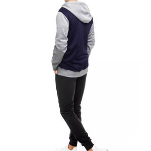 Chándal de invierno para hombre al aire libre con capucha sólido ecológico 100% algodón 2 en 1 diseño de alta calidad al por mayor - Product Image 6