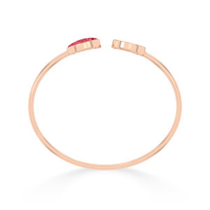 18k Rose Gold Plated High Finish Adjustable Bezel Setting Natural Thulite Oval Marquise Shape Twister Bracelet <b>Men</b> Women Gifts - Product Image 2