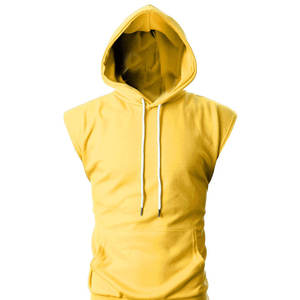Unique Design Good Quality Breathable Fabric Plain Dyed Gym <b>Hoodie</b> <b>for</b> <b>Mens</b> Stylish Sleeveless Casual Look Basics Cotton Blended - Product Image 1