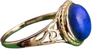 Bague Femme Naturel Lapis Lazuli Pierre Précieuse Bohème Mariage Dainty Minimal Noël Bijoux Faits À La Main 925 Bague En Argent Sterling - Product Image 5