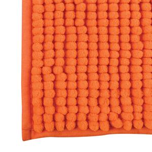 MSV "Chenille" non-slip microfiber <b>bath</b> <b>mat</b> in <b>orange</b>, 40 x 60 cm - Product Image 3